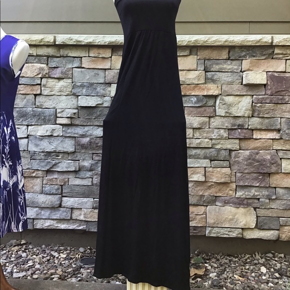 Issac Liev size large black jersey sheath sundress - Picture 1 of 5